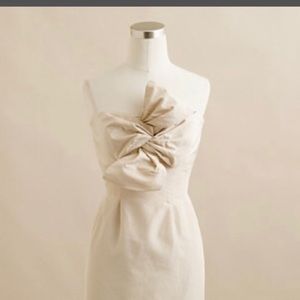 J Crew Bow Monde Silk Dress